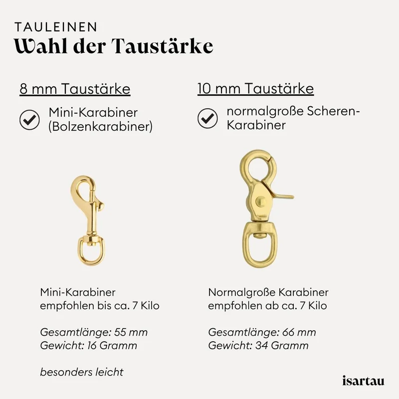 Tauleine Black Mamba DUNKELBRAUN, 250 cm (Umhängeleine)