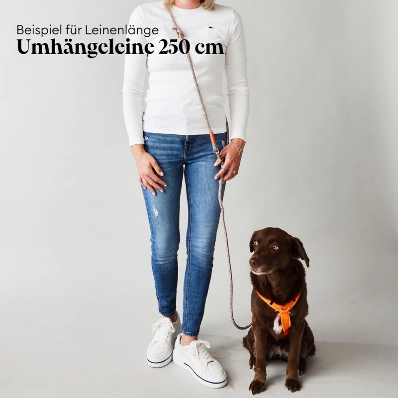 Tauleine Black Mamba DUNKELBRAUN, 250 cm (Umhängeleine)