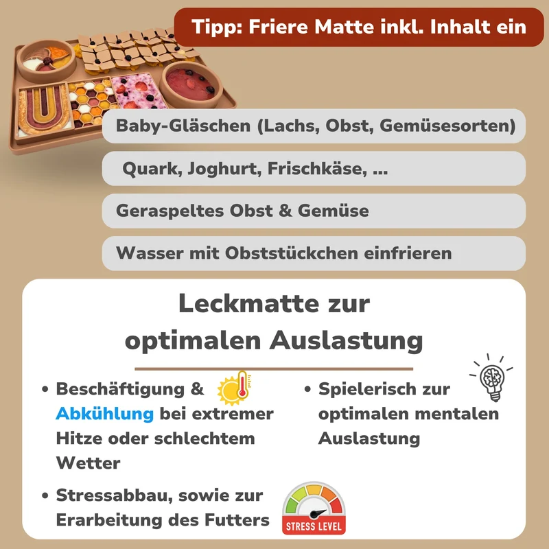 Schleckmatte Hunde-Beschäftigung | Premium Hazelnut | 6-Zonen