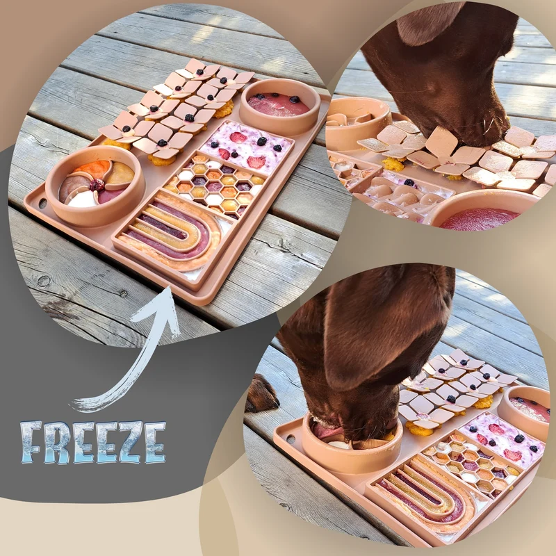Schleckmatte Hunde-Beschäftigung | Premium Hazelnut | 6-Zonen