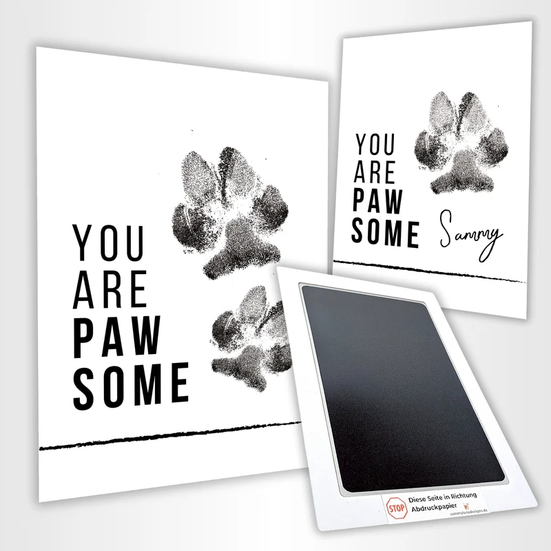 Pfotenabdruck | "Pawsome" | Optional personalisierbar