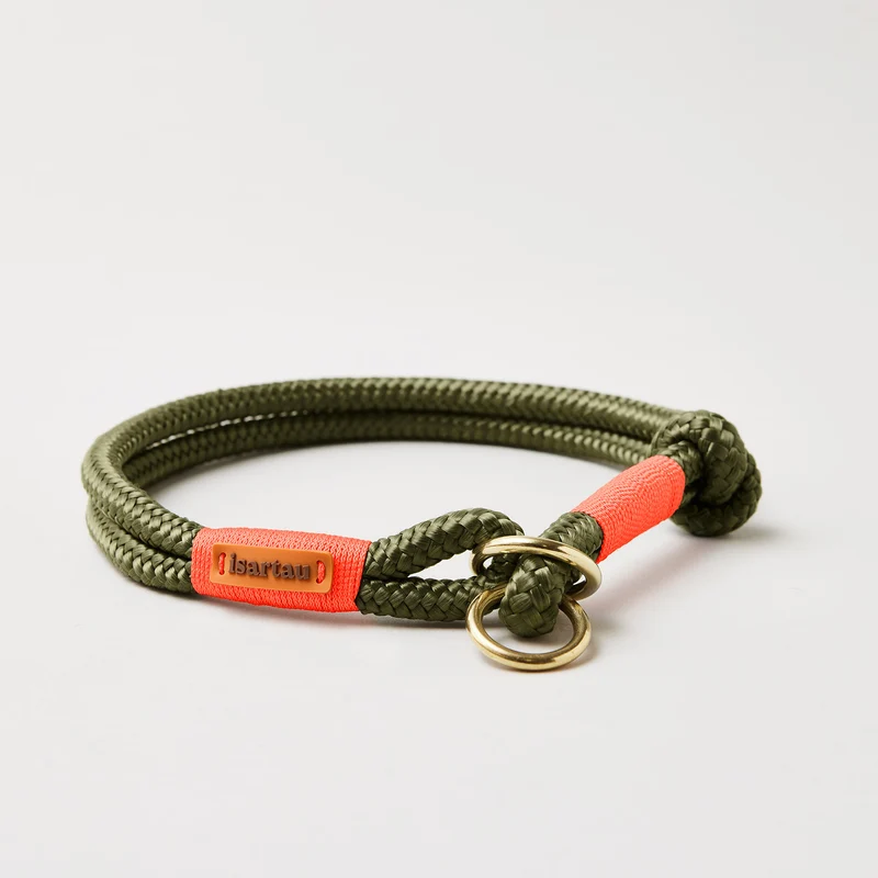 Zugstopp-Halsband Olive Grove NEONORANGE
