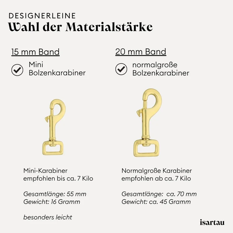 Designerleine GOLDEN LEO, 250 cm (Umhängeleine)
