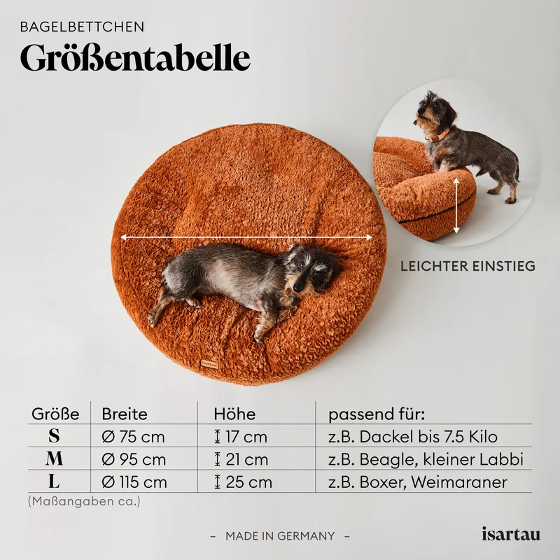 Wechselbezug für Bagelbettchen rund, Teddy SAND
