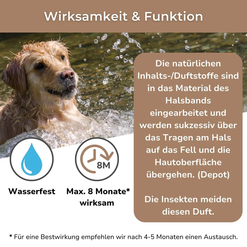 Zeckenhalsband Hund | natürliche Inhaltsstoffe | Bunt
