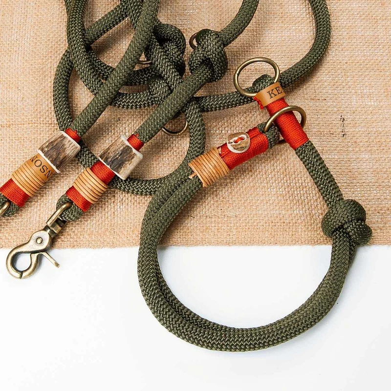 Set: Hundeleine Tau & Zugstopp-Halsband – 10mm | Konfigurator
