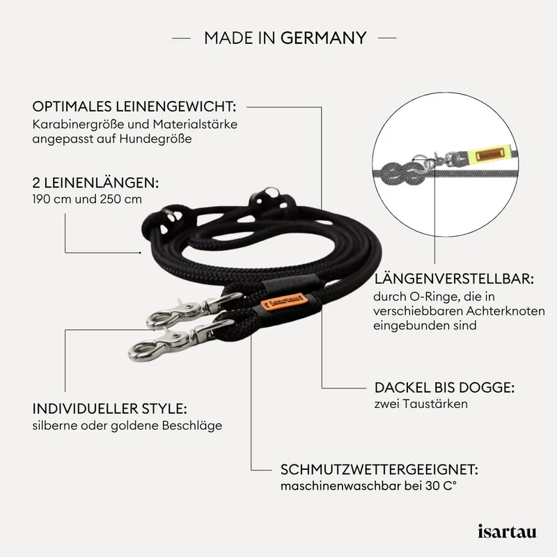 Tauleine Black Mamba SCHWARZ, 190 cm (Standard)