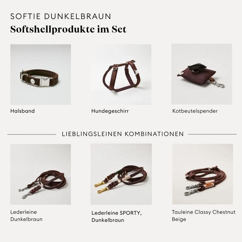 Halsband Softie DUNKELBRAUN