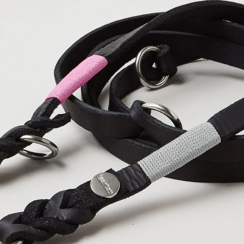 Lederleine SPORTY 250 cm, SCHWARZ (Umhängeleine)