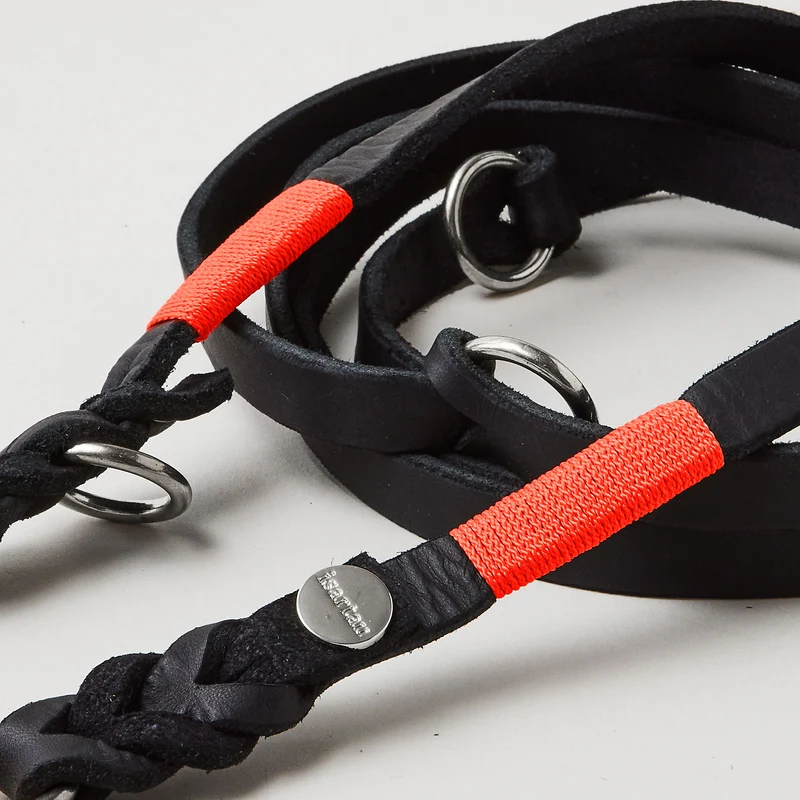 Lederleine SPORTY 250 cm, SCHWARZ (Umhängeleine)