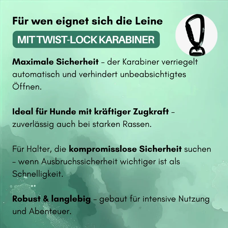 Führleine WOOFLEX® Pro verstellbar Jade Green