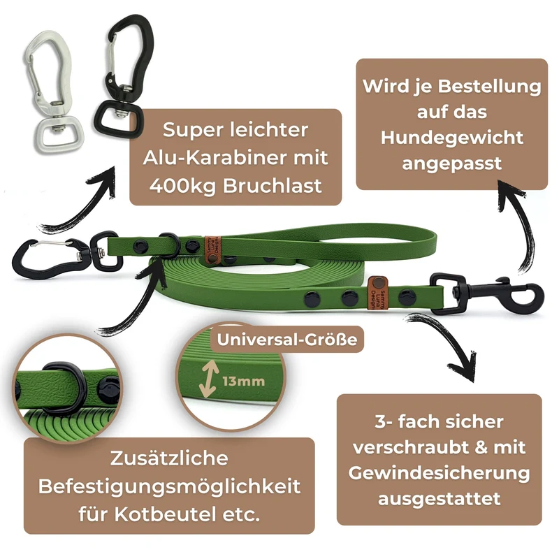 Multifunktionale Schleppleine | Marine-Blau | abnehmbare Handschlaufe