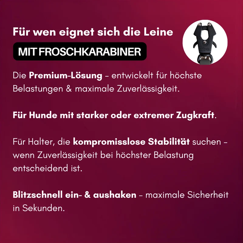 Führleine WOOFLEX® Tactical verstellbar Burgundy