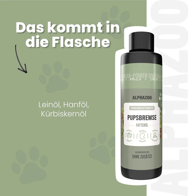 Pupsbremse Futteröl für Katzen