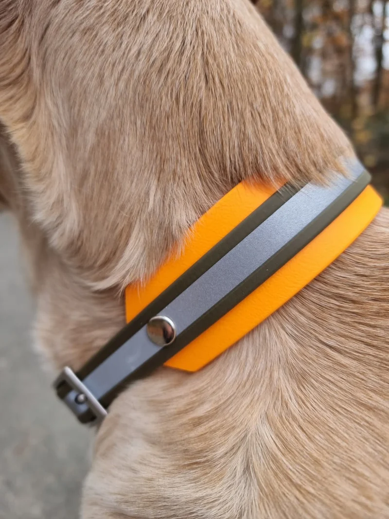 BioThane® Zugstopp Halsband reflektierend | Modell "Layered"