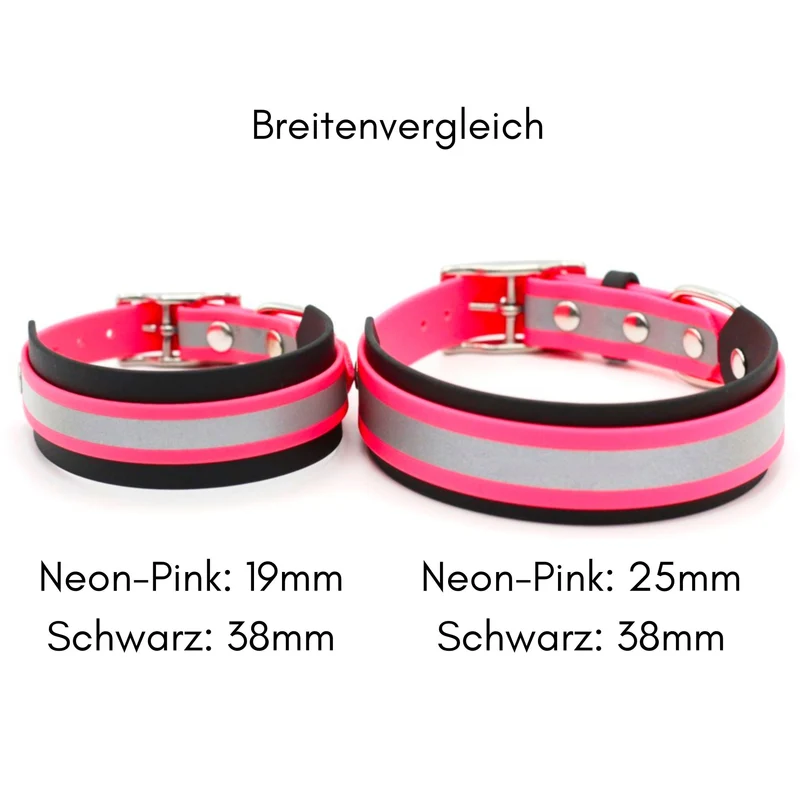 BioThane® Zugstopp Halsband reflektierend | Modell "Layered"