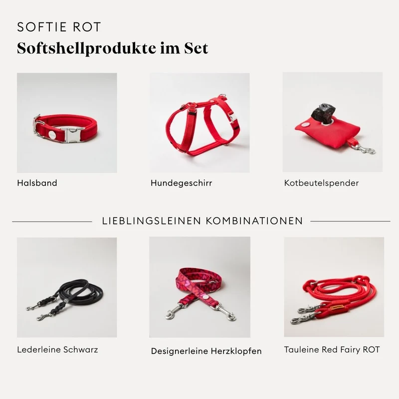 Hundegeschirr Softie ROT