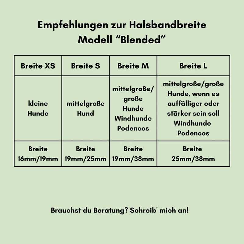 BioThane® Halsband zweifarbig | Modell "Blended"