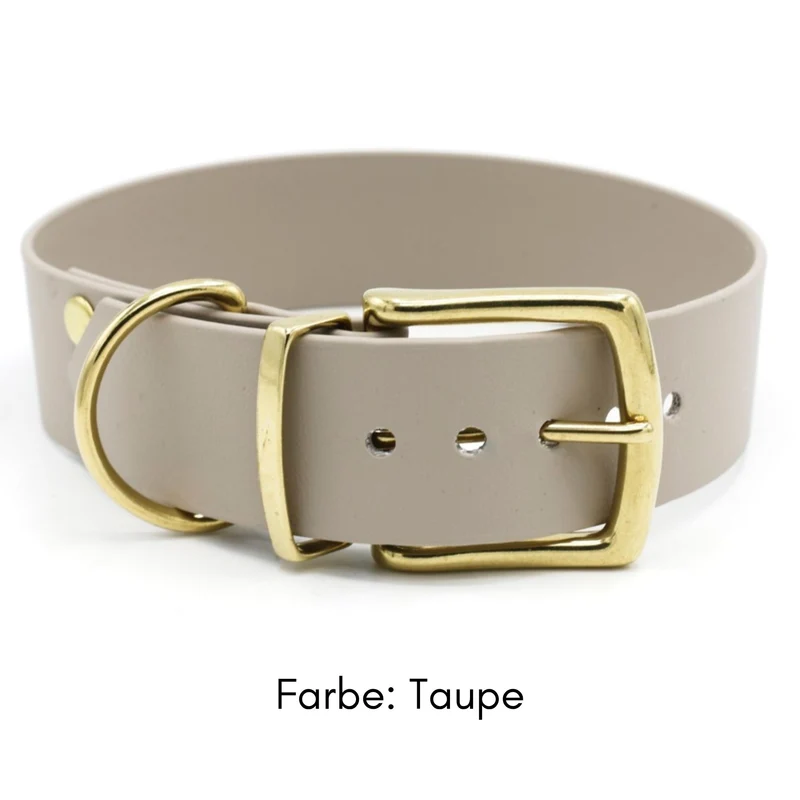 BioThane® Hundehalsband mit Messing-Schnalle | Modell "Statement" | 38mm breit