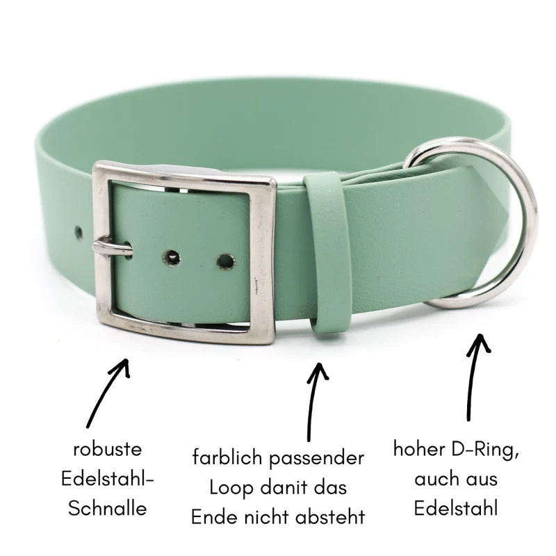 BioThane® Hundehalsband | Modell "Basic" | 38mm breit