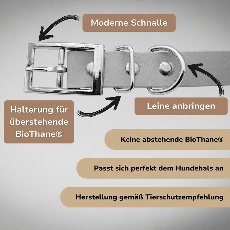 BioThane-Halsband | Beige