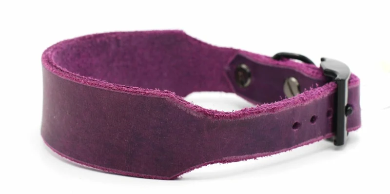 Fettleder Halsband „Amazing" lila | Breite 3cm | HU 29-33cm