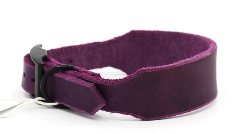Fettleder Halsband „Amazing" lila | Breite 3cm | HU 29-33cm