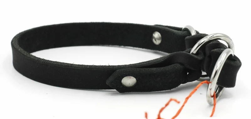 Zugstopp Fettleder Halsband „Contino“| Breite 16mm | KU 28-33cm