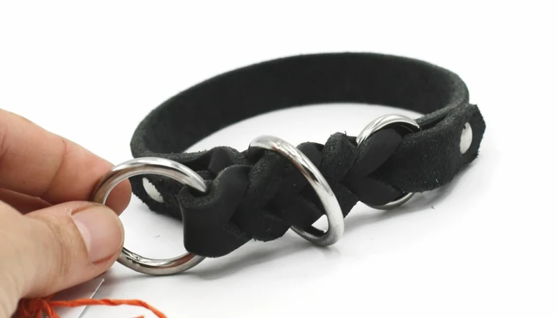 Zugstopp Fettleder Halsband „Contino“| Breite 16mm | KU 28-33cm