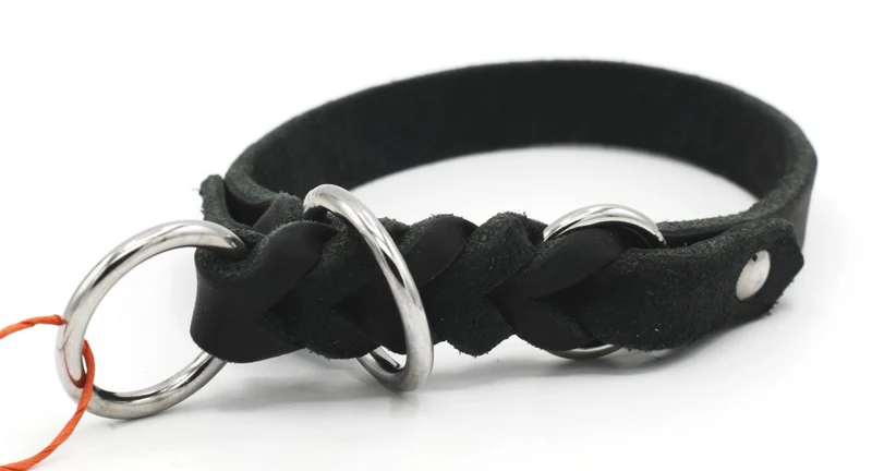 Zugstopp Fettleder Halsband „Contino“| Breite 16mm | KU 28-33cm