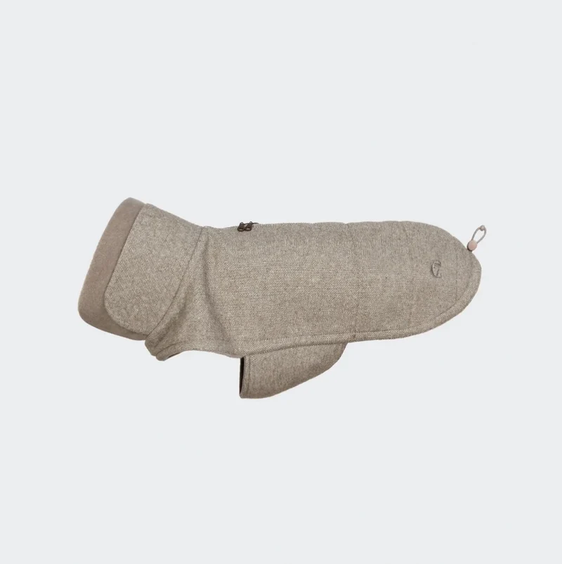 Hundemantel Brooklyn FR. BULLDOGGE Tweed Beige