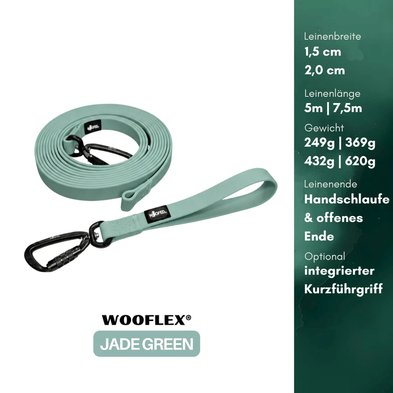 multifunktionale Schleppleine WOOFLEX® Jade Green