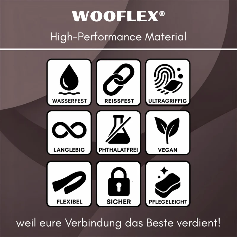 Halsband WOOFLEX® Tactical verstellbar ohne Griff Espresso