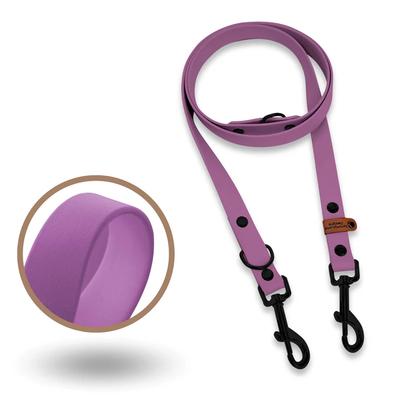 BioThane Hundeleine | Amethyst-Schwarz