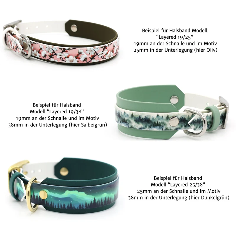 Motiv BioThane® Halsband | Modell "Layered"