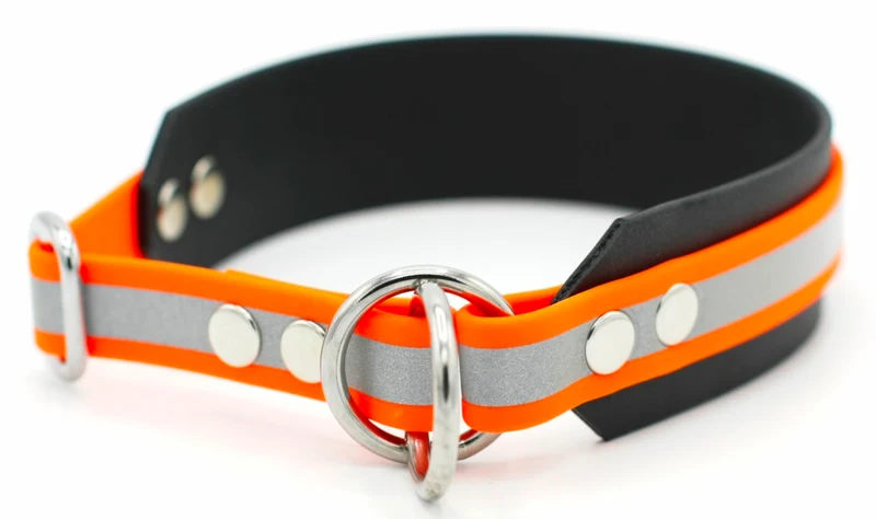 BioThane® Zugstopp Halsband reflektierend | Modell "Layered"