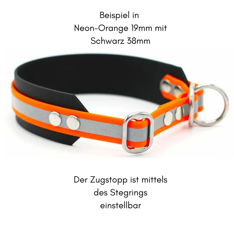 BioThane® Zugstopp Halsband reflektierend | Modell "Layered"