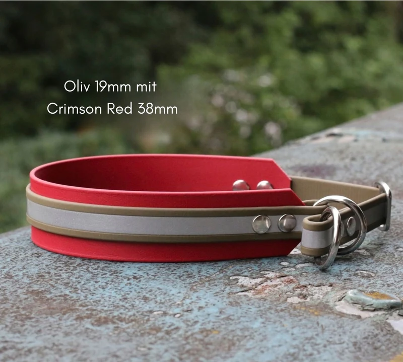 BioThane® Zugstopp Halsband reflektierend | Modell "Layered"