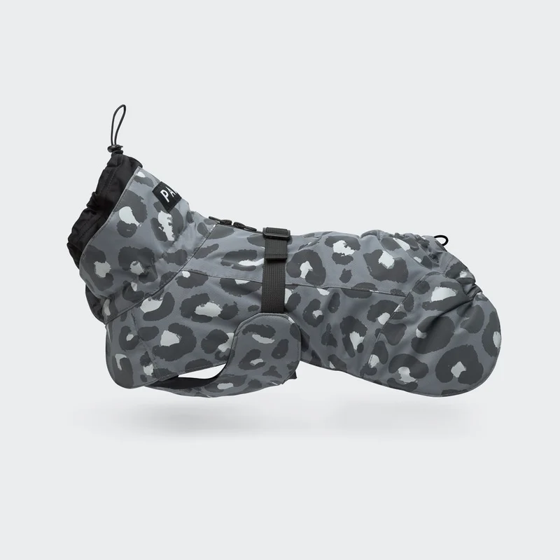 Vollreflektierender Hundewintermantel Seawool Grey Leo