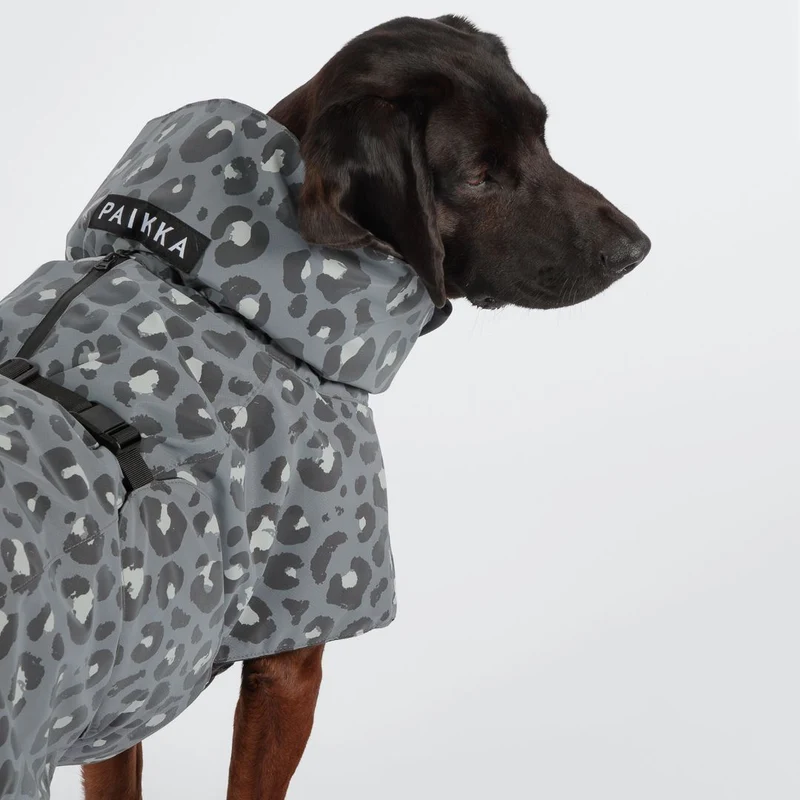 Vollreflektierender Hundewintermantel Seawool Grey Leo