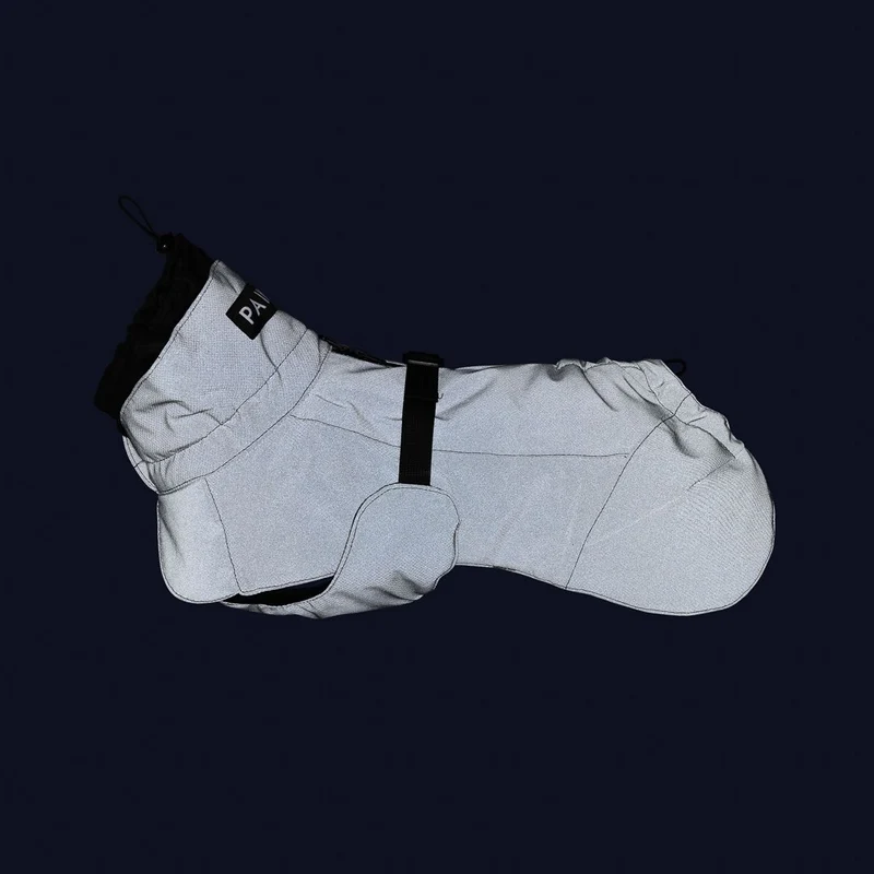 Vollreflektierender Hundewintermantel Seawool Dark