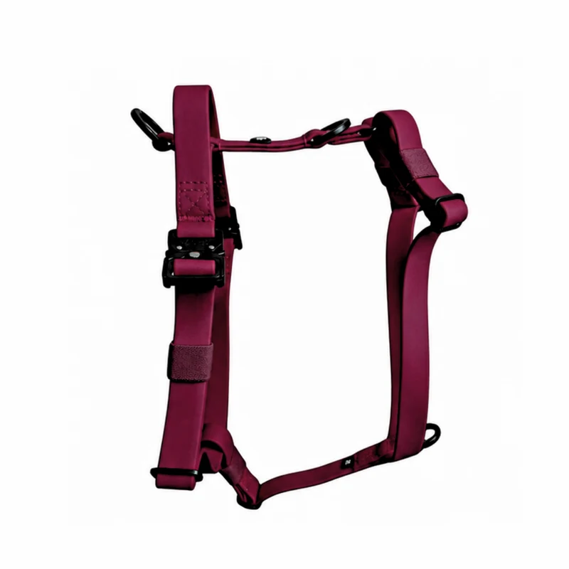 Y-Hundegeschirr WOOFLEX® 4fach-verstellbar mit Griff und Sicherheitsschnallen Burgundy - wasserfest