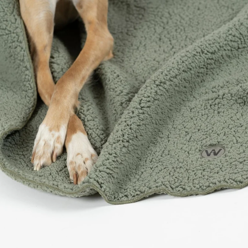 Hundedecke Teddy Soft Olive