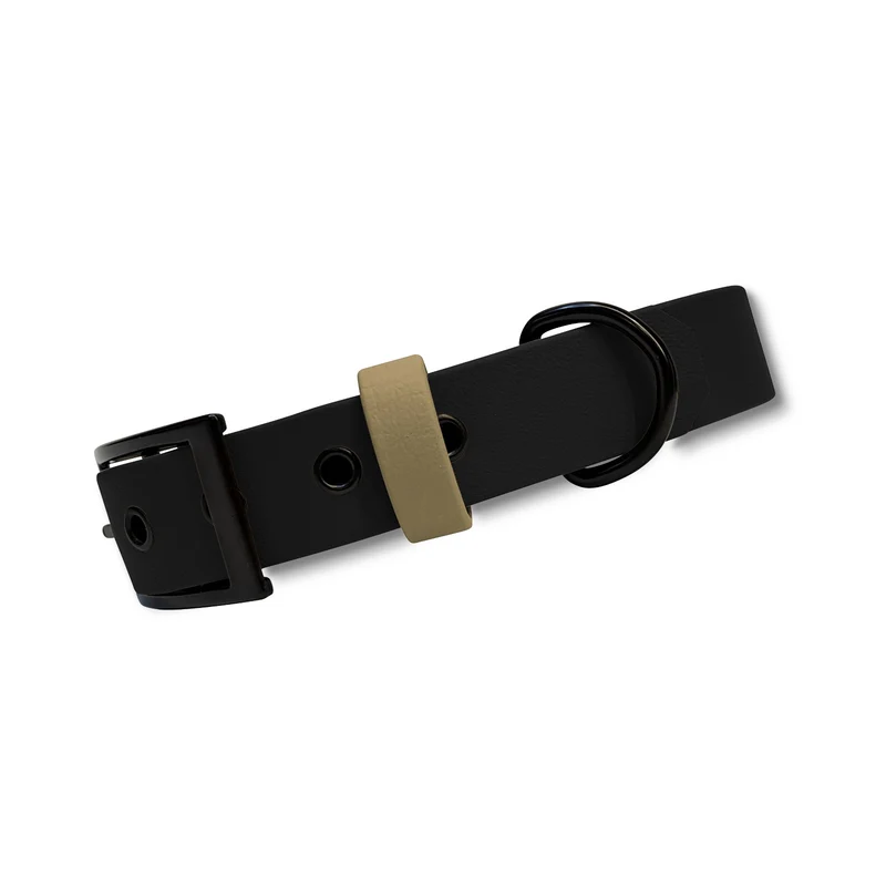 Halsband Biothane Sports *Schwarz-Beige*