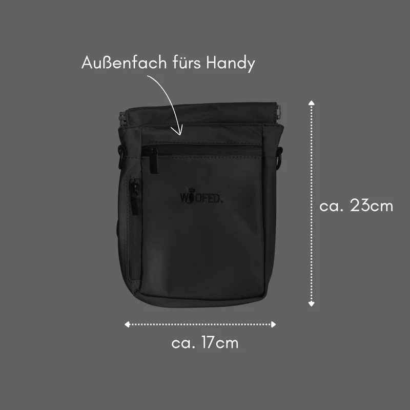 Umhängetasche für Hundehalter Deep Black
