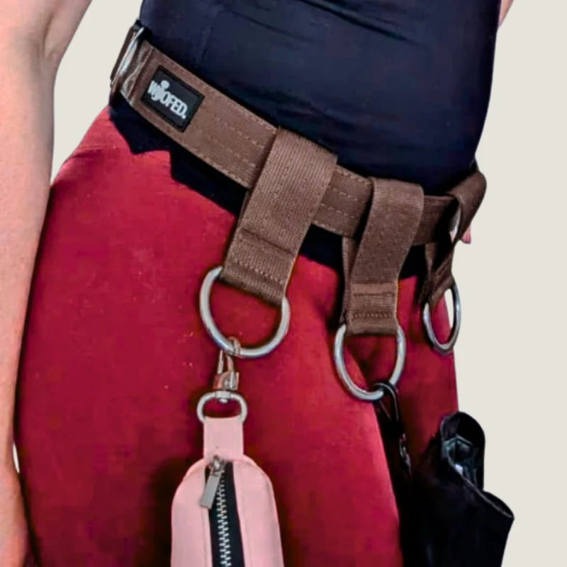 Gassigürtel Dark Brown - verstellbar mit taktischer Schnalle - ultraleicht
