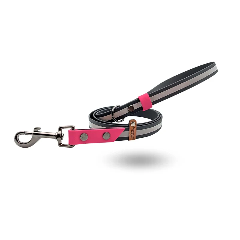 Reflektierende Hundeleine | mit BioThane® | Magenta