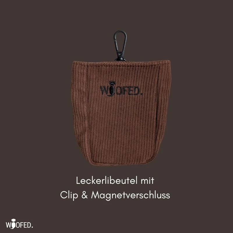 Multifunktionale Cord Gassitasche - 2 in 1 Bauchtasche & Schultertasche Braun