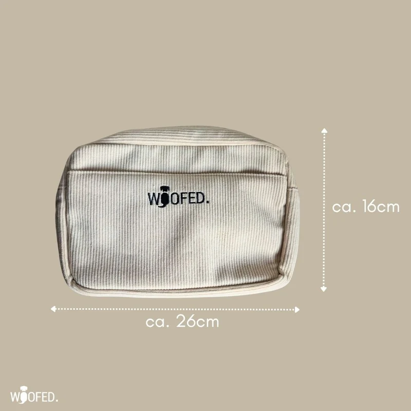 Multifunktionale Cord Gassitasche - 2 in 1 Bauchtasche & Schultertasche Beige