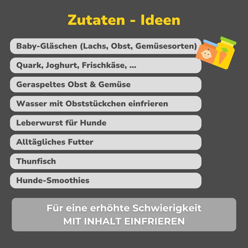 Schleckmatte zur Hunde-Beschäftigung | Grau | 4-Zonen